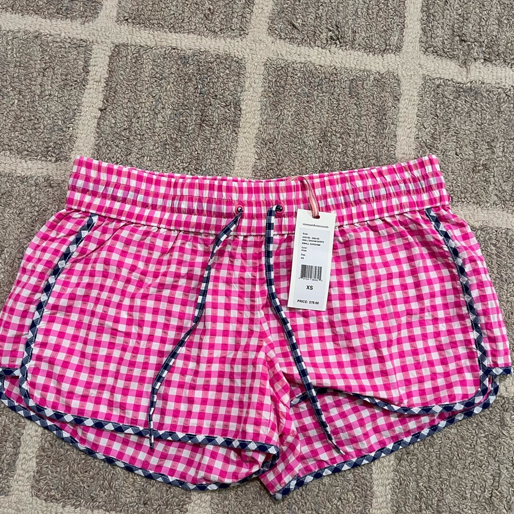 NWT Vineyard Vines Pink gingham Shorts
